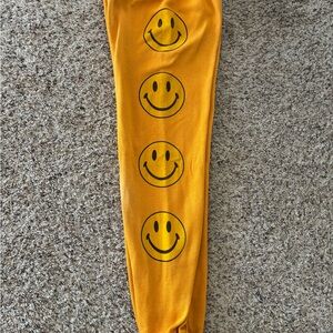 Aviator Nation Kids Yellow Smiley Joggers